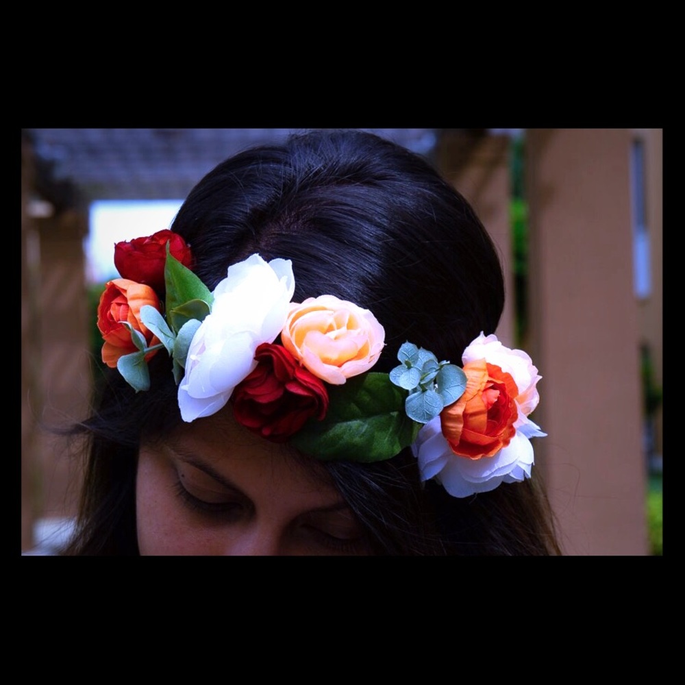 Bohemian flower tiara/crown